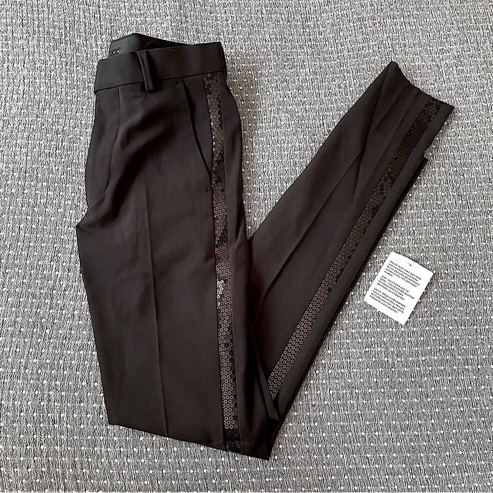 ASOS Black sequin stripe ASOS Design Super Skinny Pant Size 28/32